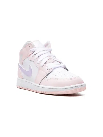 Jordan Kids' Air  1 Mid "pink Wash" Sneakers In 粉色