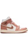 Jordan Air  1 Mid "red Stardust" Sneakers In Pink