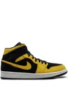 Jordan Teen Air  1 Mid Gs Sneakers In Black