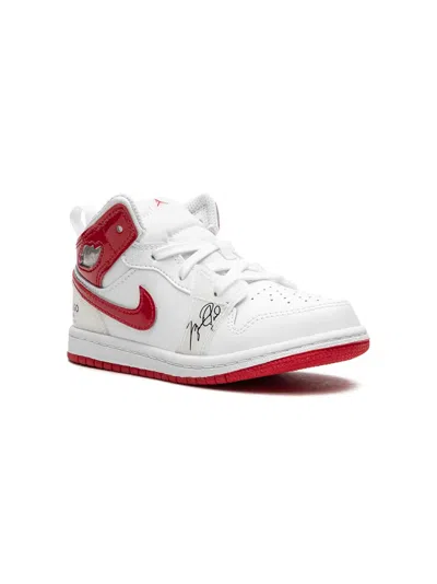 Jordan Babies' Air  1 Mid "rookie Season" Sneakers In White