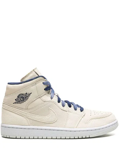 Jordan Air  1 Mid High Top Sneakers In Neutrals