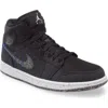 Jordan Air  1 Mid Se Basketball Shoe In Black/multi/racer Blue