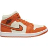 Jordan Air  1 Mid Se Basketball Sneaker In Coconut Milk/spice/black