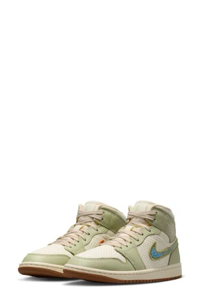 Jordan (wmns) Air  1 Mid Woven 'olive Aura' In Green