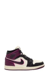 Jordan Air  1 Mid Sneaker In Sail/black/pink