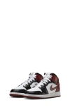 Jordan Air  1 Mid Se Basketball Sneaker In White/dark Pony/black