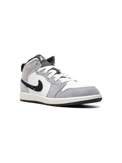 Jordan Kids' Air  1 Mid Se Craft "cement Grey" Sneakers