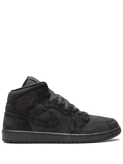 Jordan Air  1 Mid Se Craft "dark Smoke Red" Sneakers In Grey
