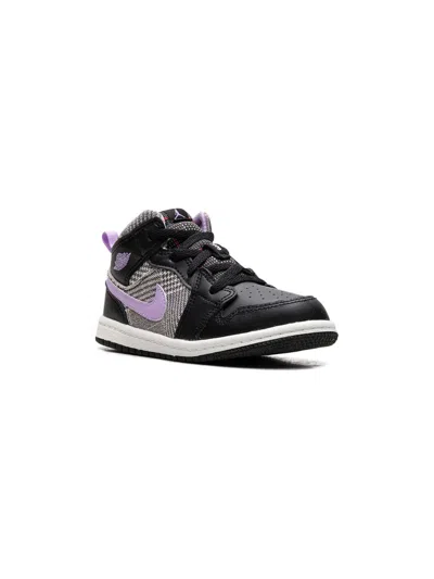 Jordan Babies' Air  1 Mid Se "houndstooth" Sneakers In Black
