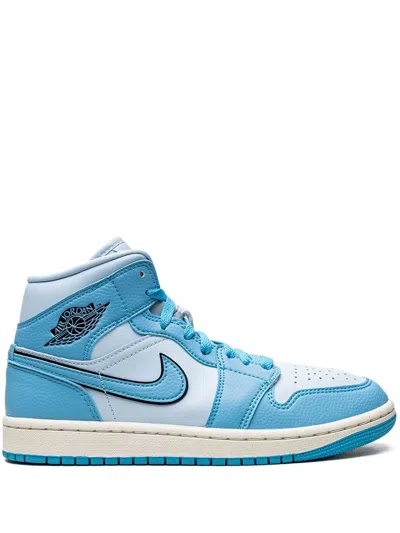 Jordan Air  1 Mid Se Sneakers In Ice Blue/dark Powder Blue