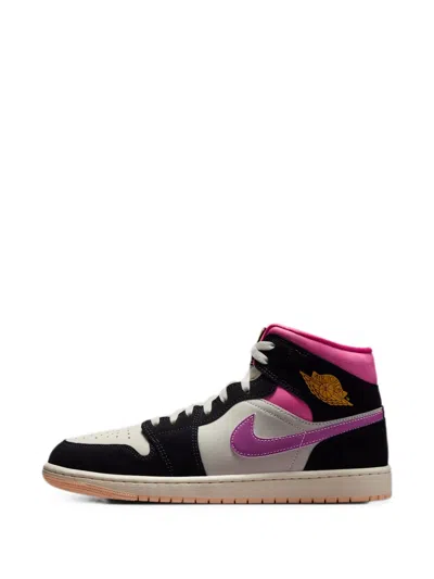 Jordan Air  1 Mid Se Lace-up Sneakers In Black