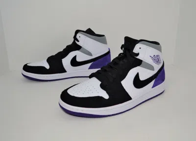 Pre-owned Jordan Air  1 Mid Se Men's Shoes Size 12 Court Purple Sneakers 852542-105 Ds In White