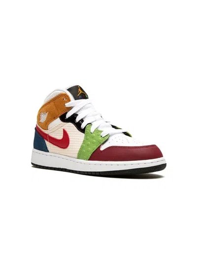 Jordan Kids' Air  1 Mid Se "messy Room" Sneakers In White