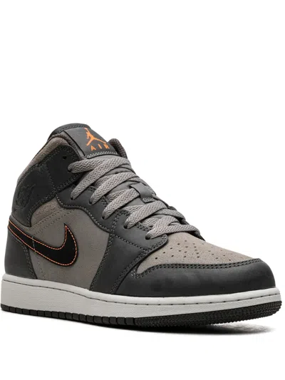 Jordan Kids' Air  1 Mid Se "night Stadium" Sneakers In Black