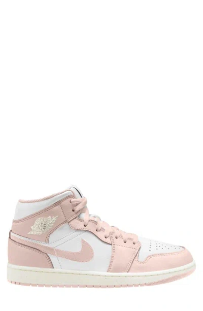Jordan Men's Air  1 Mid Se Shoes In White/pink