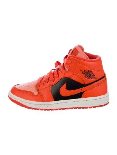 Pre-owned Jordan Air  1 Mid Se Sneakers In Orange