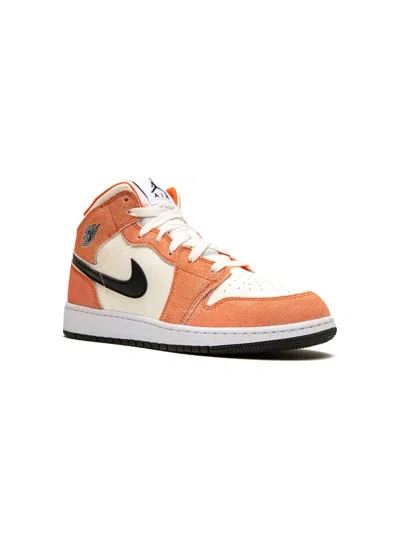 Jordan Kids' Air  1 Mid Se Sneakers In Orange