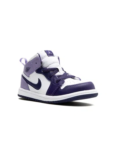 Jordan Babies' Air  1 Mid "sky J Purple" Sneakers In White