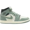 Jordan Air  1 Mid Sneaker In Sail/jade Smoke/anthracite