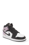 Jordan Kids' Air  1 Mid Sneaker In Black/coral/white