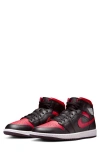 Jordan Air  1 Mid Sneaker In Black/summit White/varsity Red