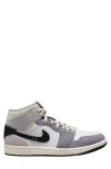Jordan Air  1 Mid Sneaker In Cement Grey/black/white