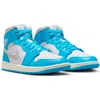Jordan Air  1 Mid Sneaker In Dark Powder Blue/grey/white
