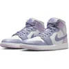 Jordan Women's Air  1 Mid Shoes In Indigo Haze/doll/white