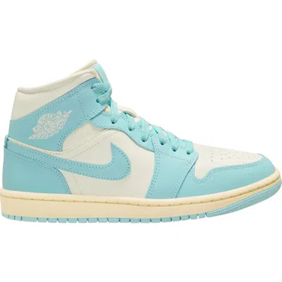 Jordan Air  1 Mid Sneaker In Light Dew/sail/muslin