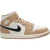 Jordan Air  1 Mid Sneaker In Sail/black/desert