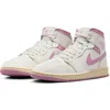 Jordan Air  1 Mid Sneaker In Sail/orchid/muslin