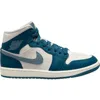 Jordan Air  1 Mid Sneaker In Sky Blue/ozone Blue/sail