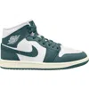 Jordan Womens  Air  1 Elevate Mid In White/ Oxidized Green/ Sail