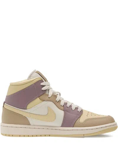 Jordan Air  1 Mid Sneakers In Animal Print