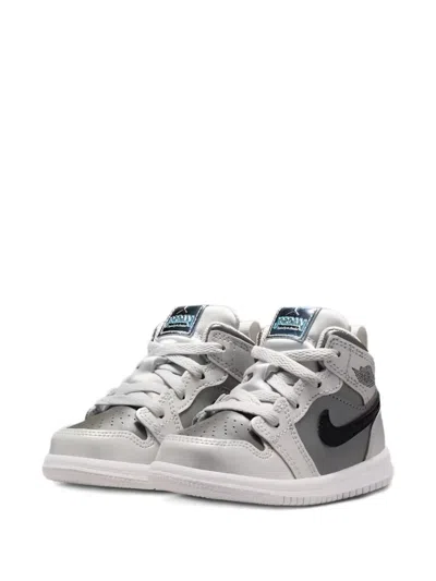 Jordan Babies' Air  1 Mid Td Sneakers In Gray