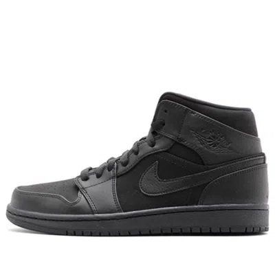 Jordan Mens Aj 1 Mid In Black