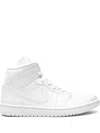 Jordan Air  1 Mid "triple White" Sneakers In White
