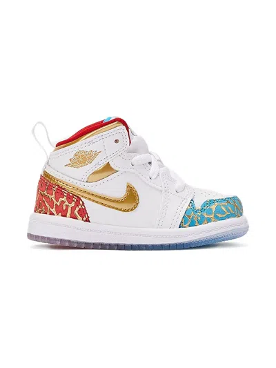 Jordan Babies' Air  1 Mid "unc To Chi" Sneakers In White