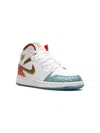Jordan Air  1 Mid "unc To Chicago" Sneakers In White