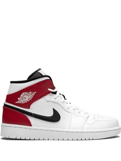 Jordan Air  1 Mid Sneakers In White/black-gym Red