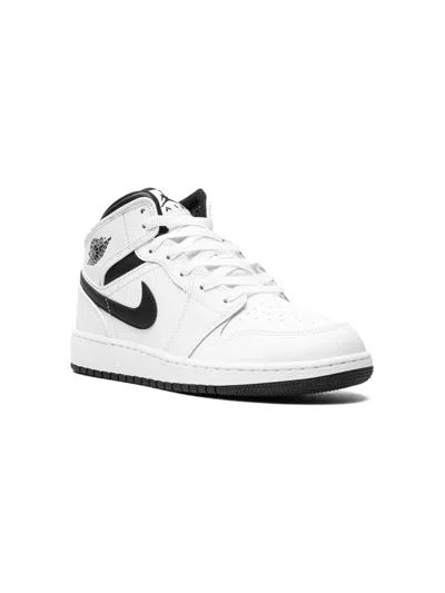 Jordan Kids' Air  1 Mid "white/black" Sneakers