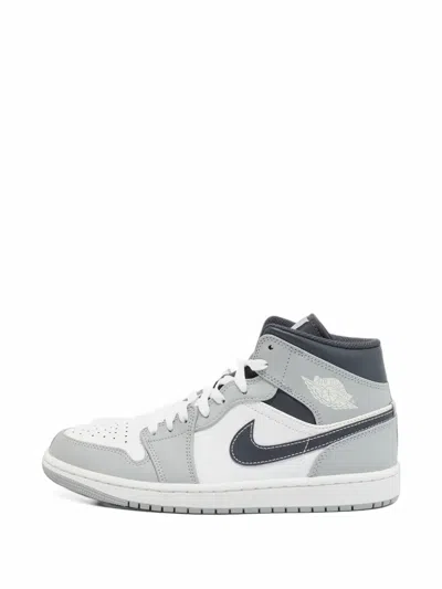 Pre-owned Jordan Air  1 Mid-top Sneakers In Grey