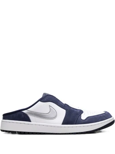 Jordan Air  1 Mule Golf "midnight Navy" Sneakers In Blue