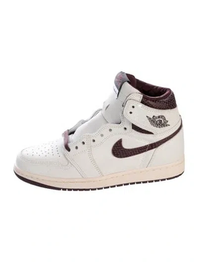 Pre-owned Jordan Air  1 Og X A Ma Maniere High Wedge Sneakers In White