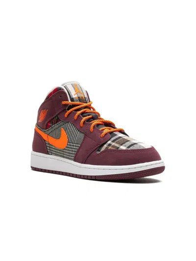 Jordan Kids' Air  1 "plaid" Sneakerd In Red