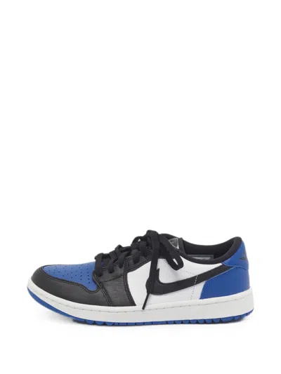Pre-owned Jordan Air  1 Retro Golf Royal Toe Sneakers In Black