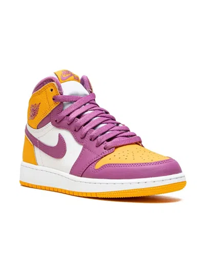 Jordan Kids' Air  1 Retro High Og "brotherhood" Sneakers In Yellow