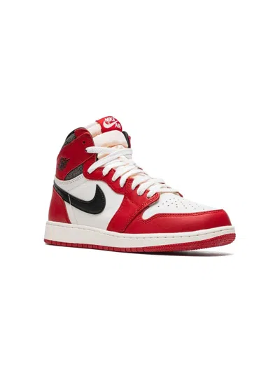 Jordan Kids' Air  1 High Retro High Og "chicago Lost & Found" Sneakers In Red
