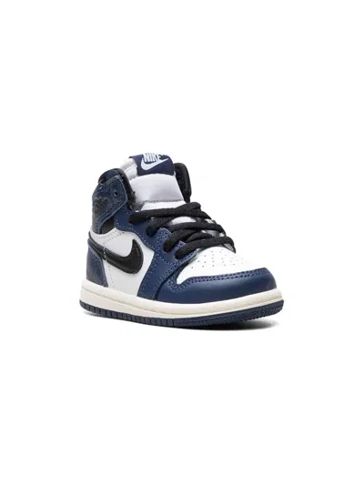 Jordan Babies' Air  1 Retro High Og "midnight Navy" Sneakers In Blue