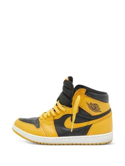 Pre-owned Jordan Air  1 Retro High Og Pollen Sneakers In Yellow